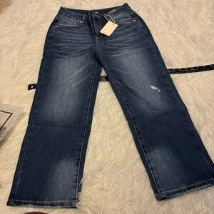 Flamingals cropped leg stretchy jeans size S FG1-63